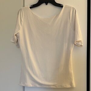 Abercrombie & Fitch Cream Short Sleeve Top